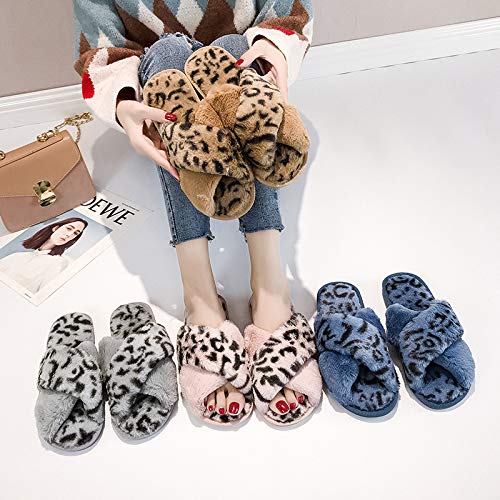 Women's Cozy Fuzzy Slippers - Soft Plush Fleece House Shoes for Indoor/Outdoor Use - Perfect for Lounging & Errands