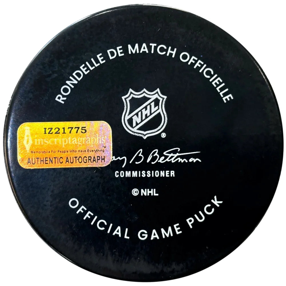 Logan Thompson Autographed Washington Capitals NHL Hockey Puck with COA - Official Collectible Memorabilia for Hockey Fans & Sports Collectors - Perfect for Display, Gifts, and Game Room Decor
