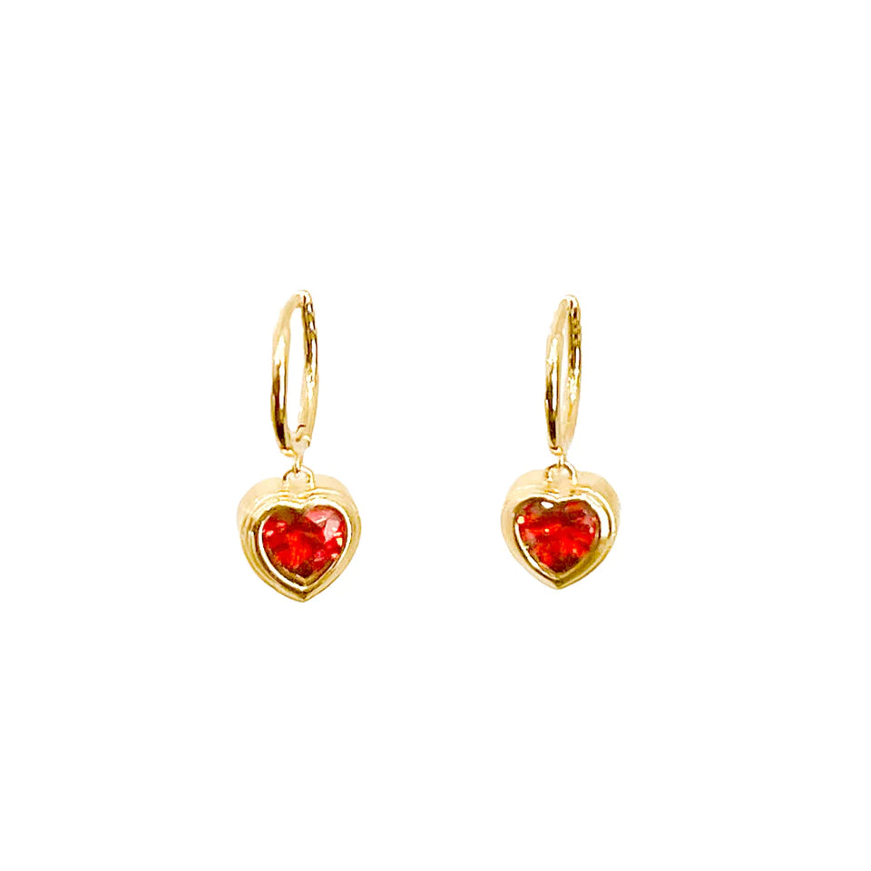 Jackie Heart Dangle Earrings for Women - Trendy Valentine's Day Gift, Romantic Date Night Jewelry, Elegant Party Accessories
