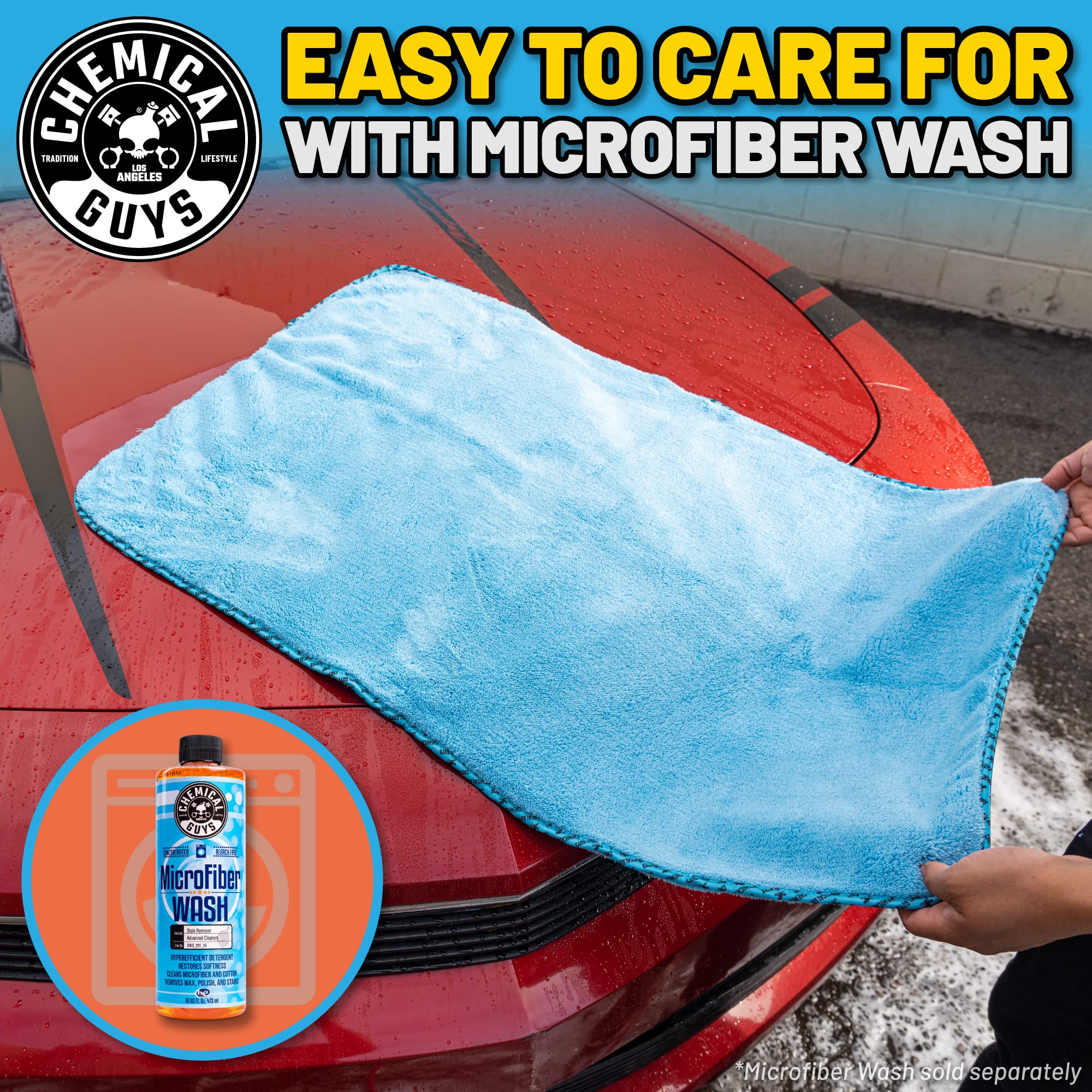 Chemical Guys Woolly Mammoth Large Microfiber Towel - Super Absorbent & Ultra Soft Car Detailing Towel for Cars, Trucks & SUVs (36