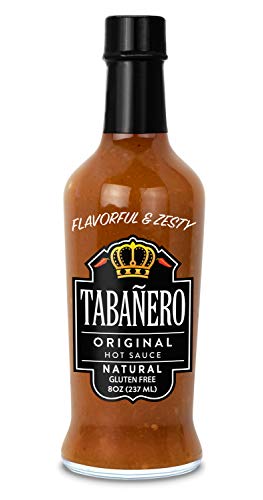 Tabañero Original Hot Sauce - Gluten Free, 8oz Bottle - Perfect for Tacos, Wings & Spicy Recipes