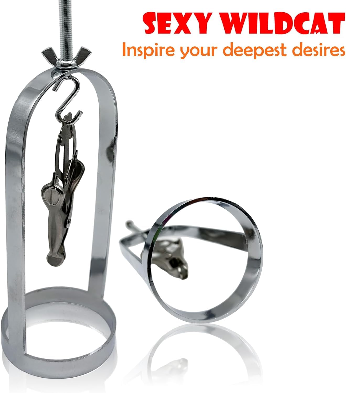 Adjustable Metal Nipple Clamps for Women - BDSM Nipple Toys with Non-Piercing Design, Beginner-Friendly Nipple Clips & Clitoris Pressure for Enhanced Pleasure - Adult Sex Toys for Couples & Solo Play