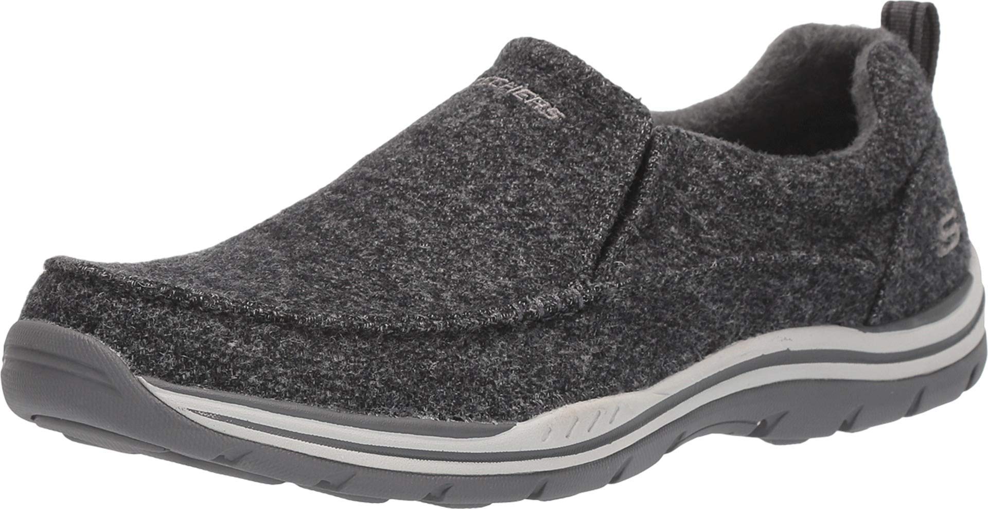 Skechers Men's Wash-a-Wools Expected-Pitzen Loafers - Comfortable Casual Slip-On Shoes for Work, Travel & Everyday Wear