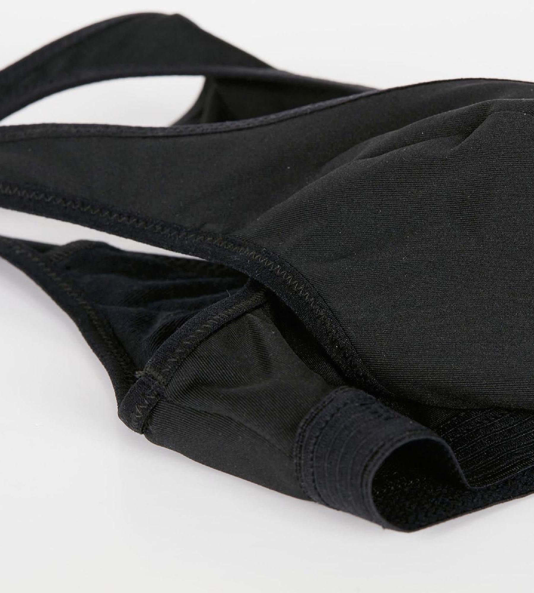 DIM Pocket Micro Girl Black Sports Bra - High Support Workout Bra for Running, Yoga & Gym - Breathable & Comfortable Activewear for Women