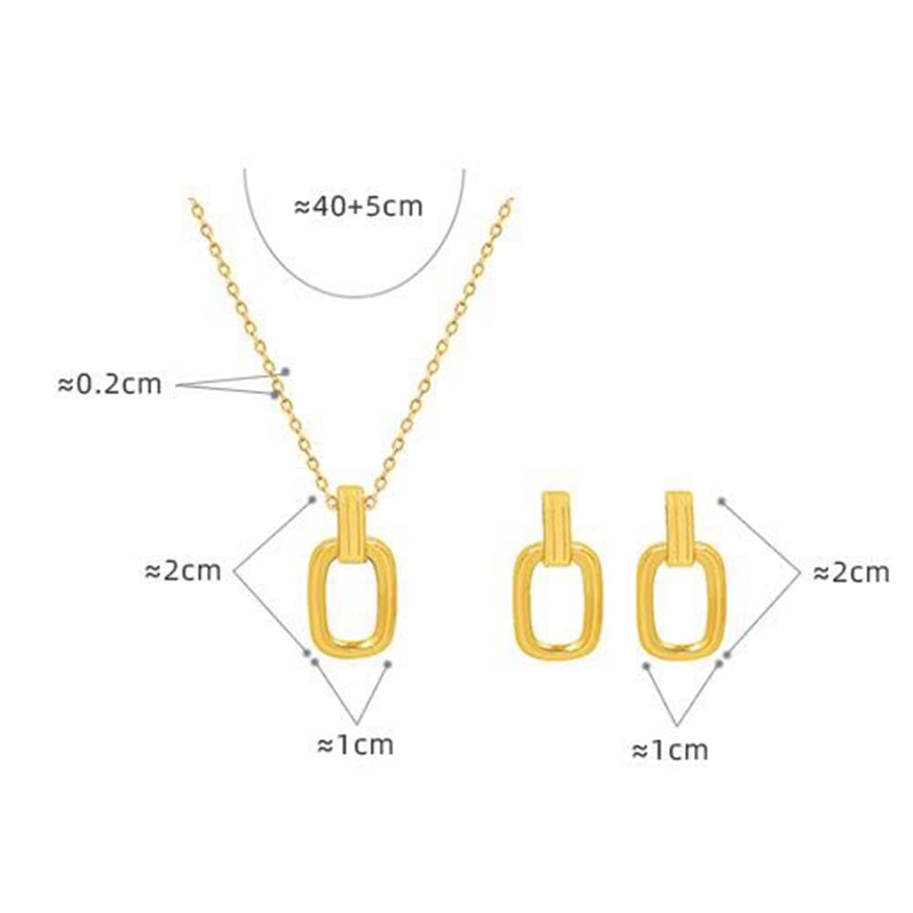 18K Gold Plated Oval Earrings for Women & Teen Girls - Elegant Fashion Jewelry Gift for Birthday, Anniversary & Daily Wear