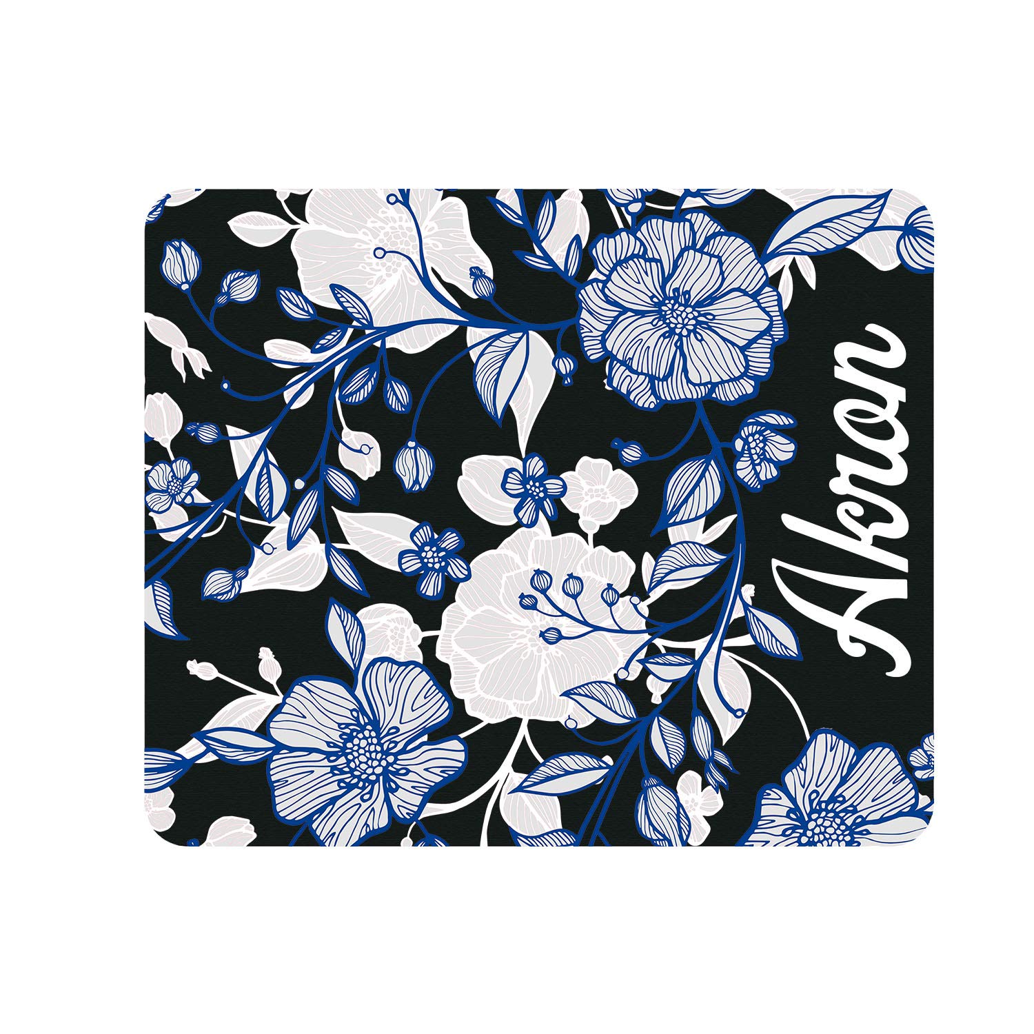 OTM Essentials University of Akron Standard Fabric Mouse Pad - Floral Lace Design for Gaming & Office Use - Non-Slip Desk Accessory for Computers & Laptops - Perfect for Work, Study & Gaming Setups