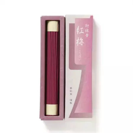 Premium Kousaido Red Plum Japanese Incense Sticks - 20g Natural Floral Aroma for Meditation, Yoga & Home Relaxation