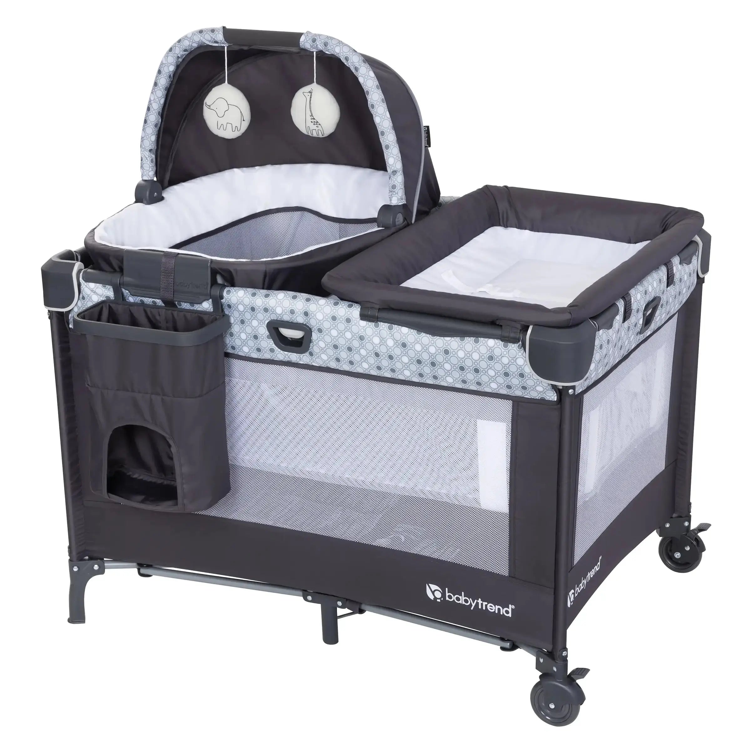 Portable Baby Playard with Rocking Cradle - Lightweight Nursery Den Playpen for Newborns & Toddlers - Perfect for Home, Travel & Daycare Use