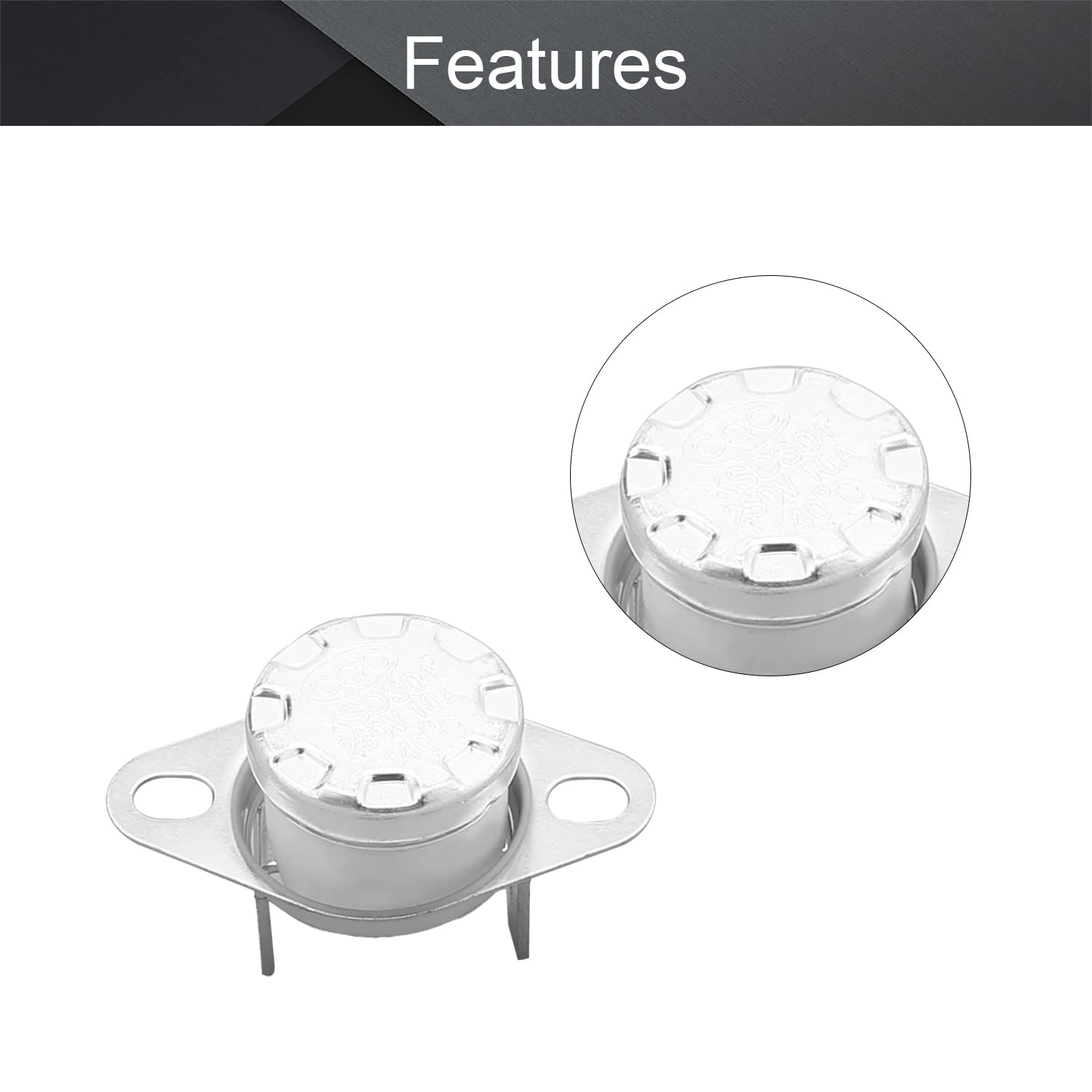 5Pcs KSD301 Thermostat - 140°C Normally Closed Bimetal Temperature Switch for Microwave, Oven, Coffee Maker - Adjustable Snap Disc Thermostat for Home Appliances & DIY Projects