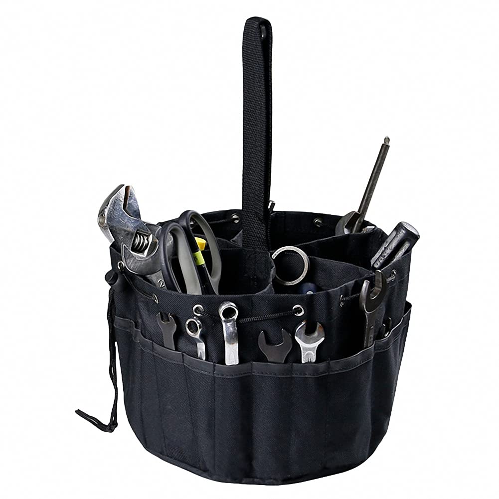 Parachute Bag Small Parts Organizer - 22 Pockets Heavy Duty Tool Storage Bag with Drawstring Closure | Perfect for Garden Tools, Hardware & DIY Supplies Organization