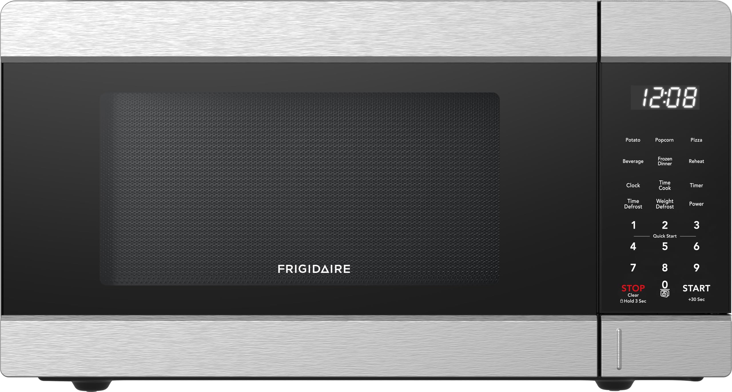 Frigidaire 0.9 Cu. Ft. Compact Microwave Oven with Digital Controls - Auto Cook Presets, Child Safety Lock, Stainless Steel Finish - Perfect for Dorms, Small Kitchens & Offices