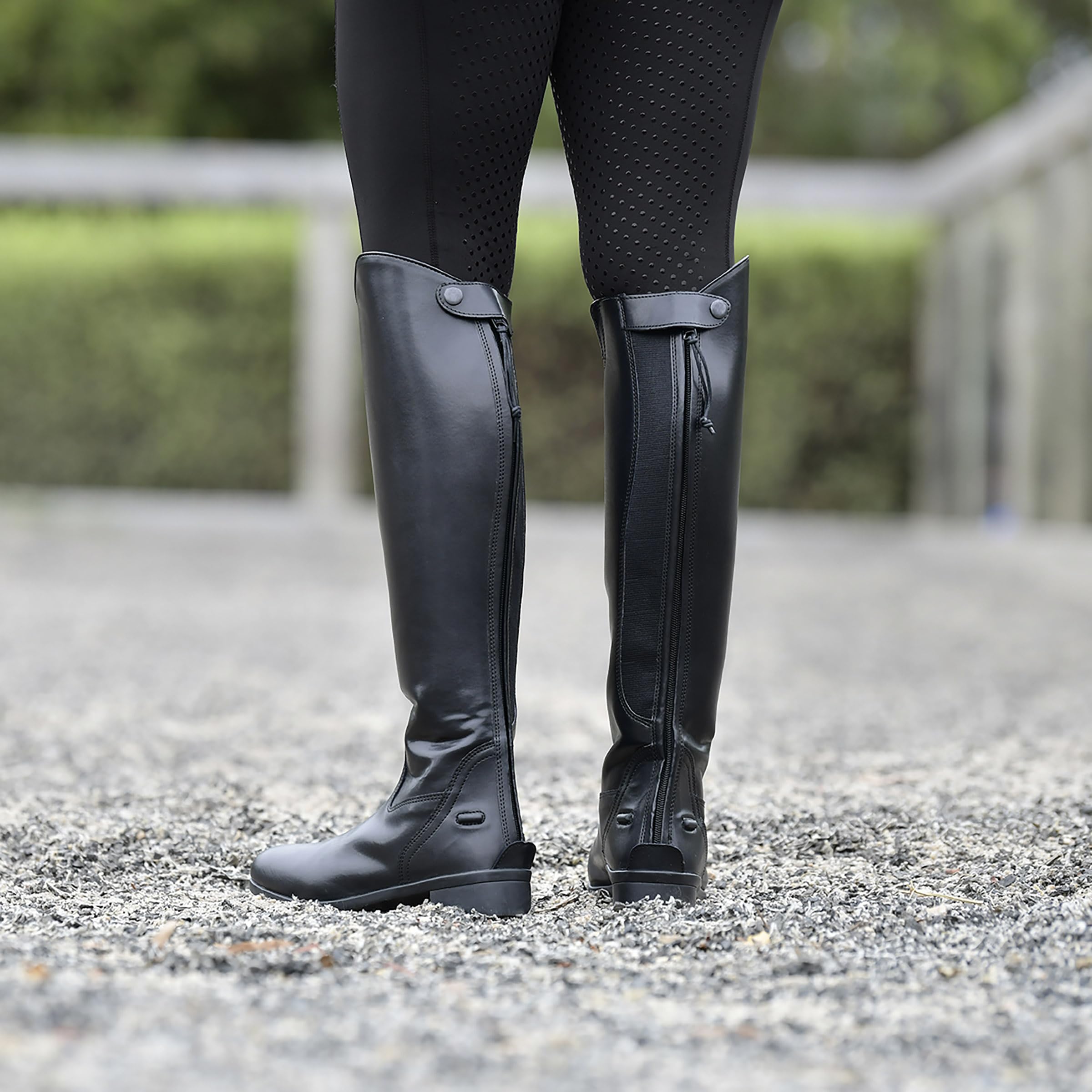 Saxon Syntovia Tall Dress Boots for Women - Elegant Knee High Leather Boots with Block Heel | Perfect for Office, Parties & Winter Fashion