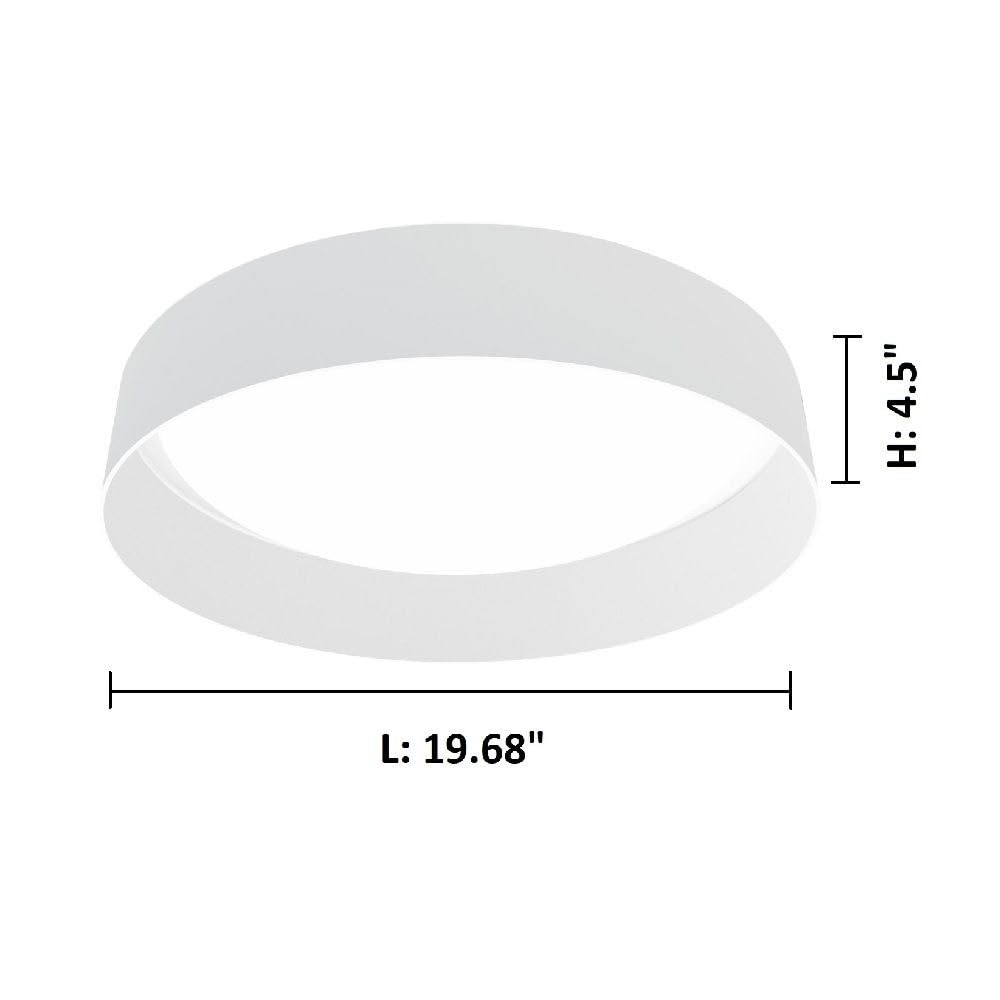 EGLO 93388A White LED Ceiling Light Fixture - Modern Energy Efficient Lighting for Living Room, Bedroom & Kitchen