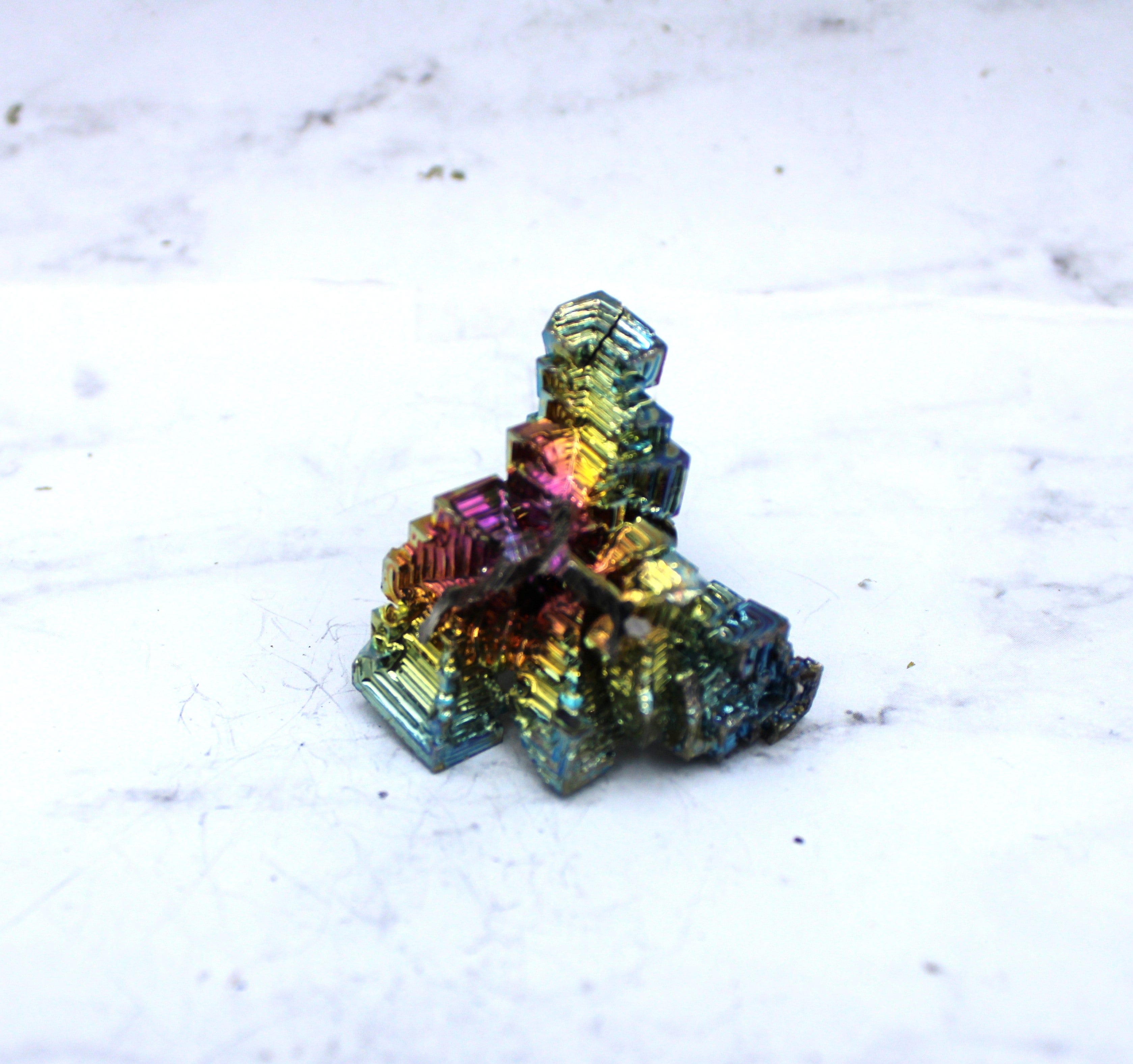 Bismuth Specimen - Natural Rainbow Bismuth Crystal for Mineral Collectors & Science Enthusiasts | Perfect for Home Decor, Gift Giving & STEM Education