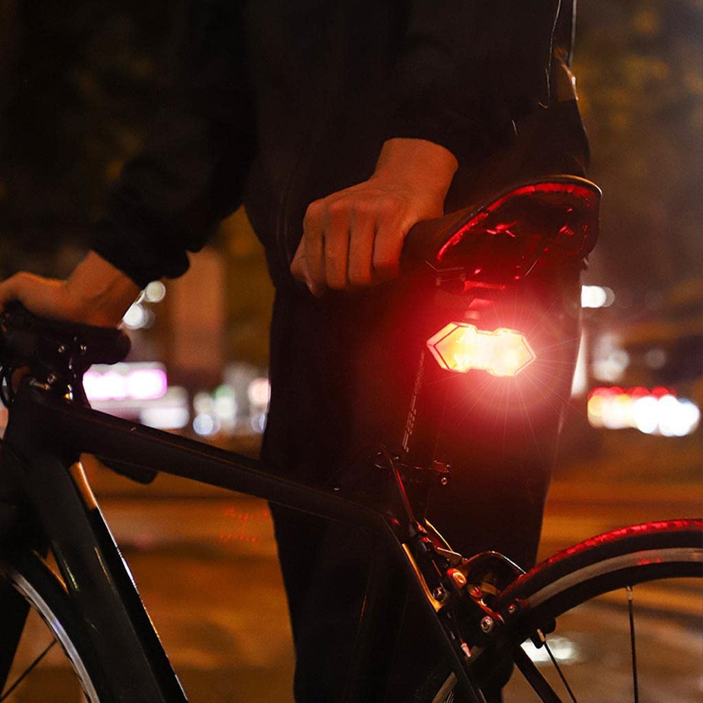 USB Rechargeable Waterproof LED Bike Tail Light with Wireless Remote - 5 Light Modes, Turn Signal & Warning Light for Night Cycling Safety | Perfect for Road Bikes, Mountain Bikes & Commuting