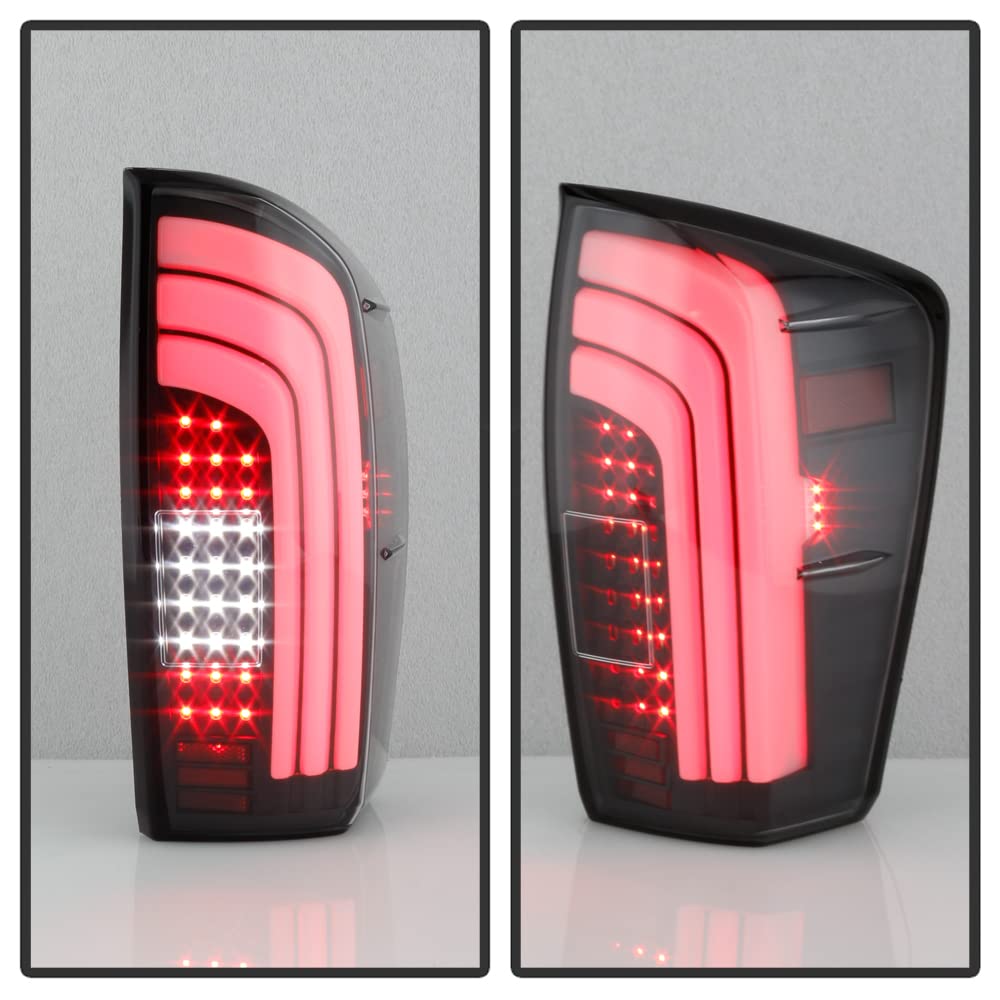 ACANII LED Tail Lights for 2016-2023 Toyota Tacoma - Black Housing Smoked Lens Sequential Turn Signals & Brake Lights - Upgrade Your Truck's Style & Safety (Perfect for Off-Roading & Night Driving)