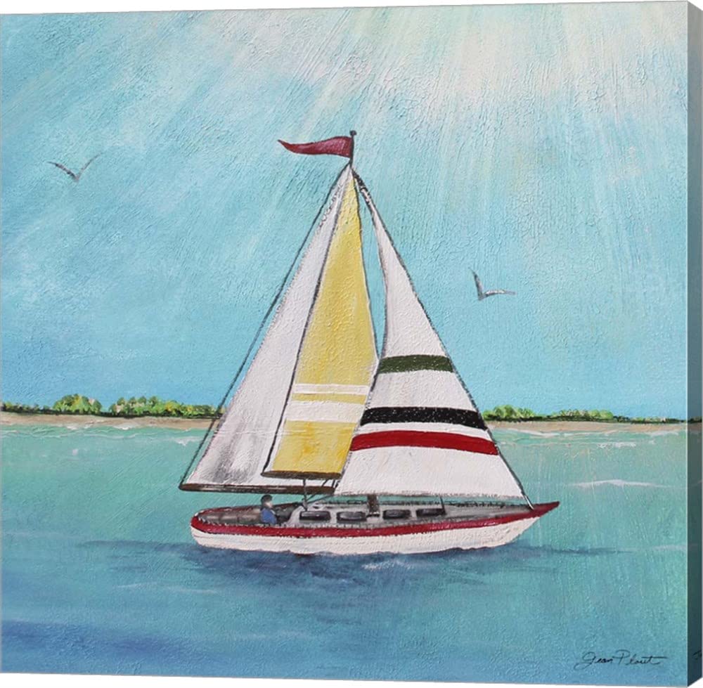 Summer Breeze II by Jean Plout - 20x20 Inch Canvas Wall Art, Handmade Gallery Wrapped Painting, Modern Home Decor for Living Room, Bedroom & Office