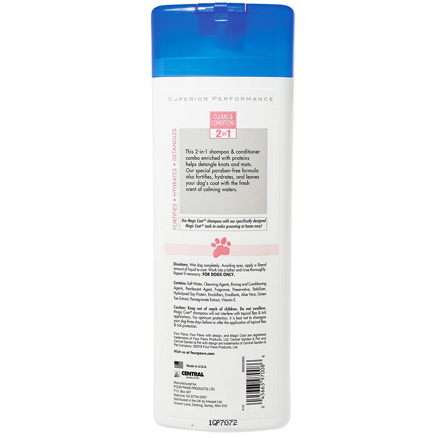 FP Four Paws Magic Coat Shampoo & Conditioner Set - 3 Pack (16oz Each) | Protein Enriched Dog Shampoo for Detangling & Coat Strengthening | Perfect for Bathing, Grooming & Pampering Your Pet