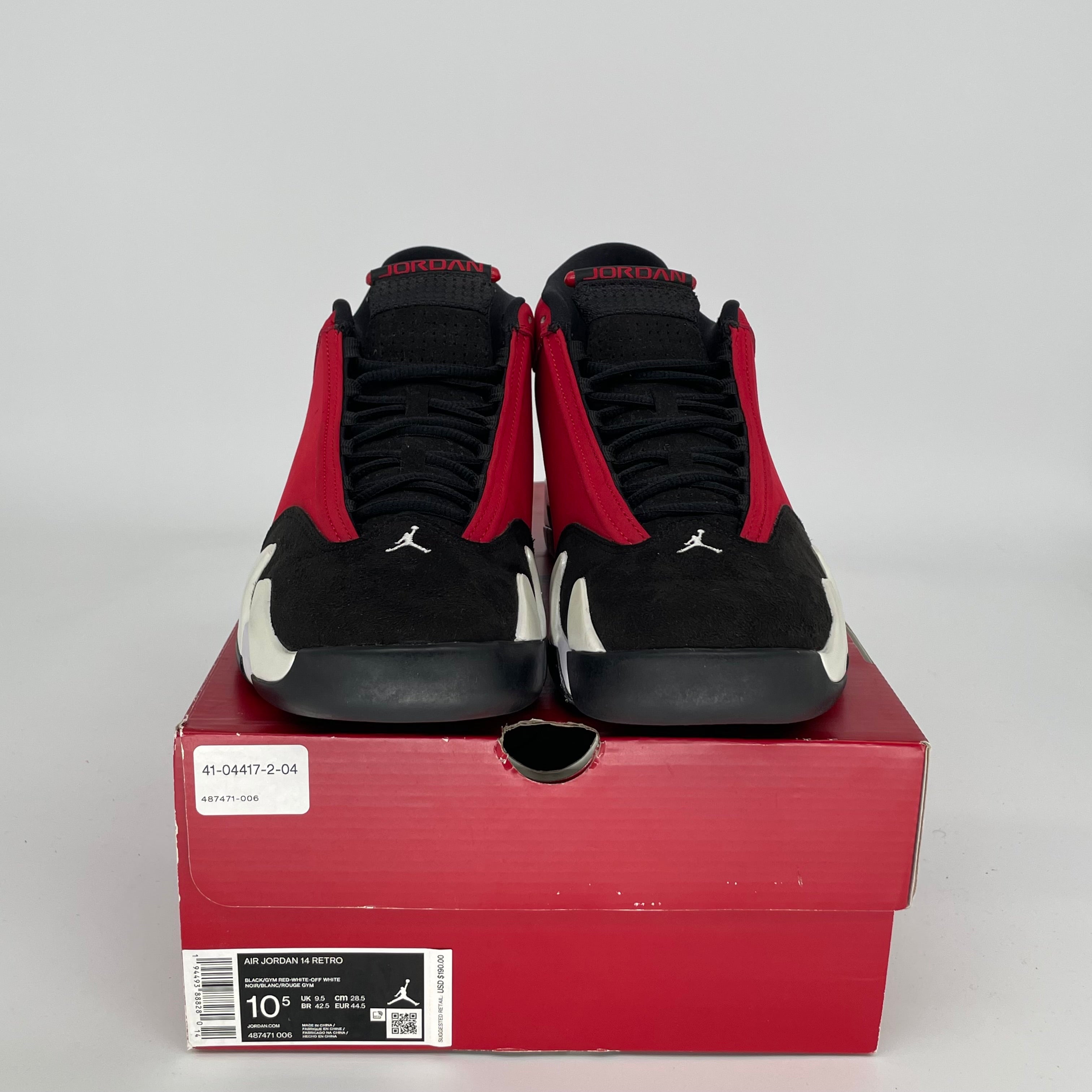 AIR JORDAN 14 TORO BRAVO Basketball Shoes Men's Size 10.5 - Red/Black Style 487471-006 | Retro Sneakers for Streetwear & Sports Performance
