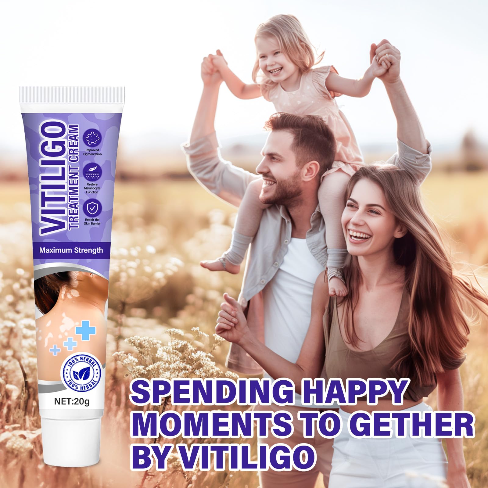 Natural Vitiligo Treatment Cream for Skin Pigmentation - Safe & Effective Solution to Restore Skin Tone | Perfect for Daily Use on Face & Body