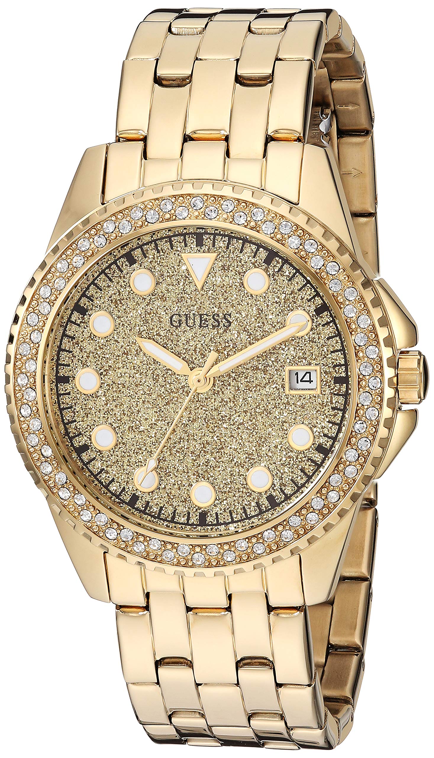 Guess Women's 36MM Crystal Watch - Elegant Stainless Steel Analog Watch with Sparkling Crystals | Perfect for Office, Party & Everyday Wear