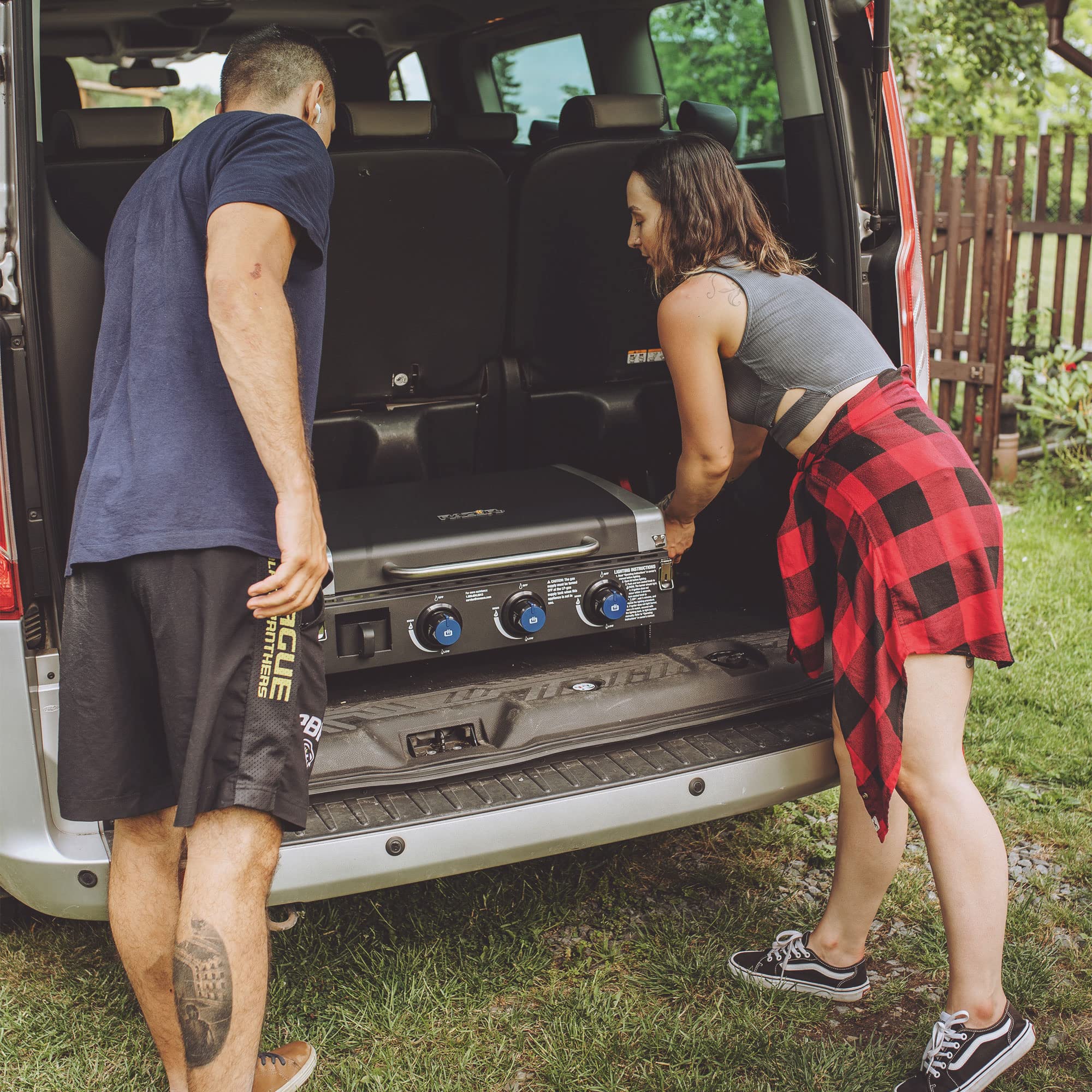 Universal Rolling Prep Cart with Shelves & Storage Drawer - Portable Outdoor Griddle & Grill Accessory - Black - Perfect for Backyard BBQs, Camping & Outdoor Cooking