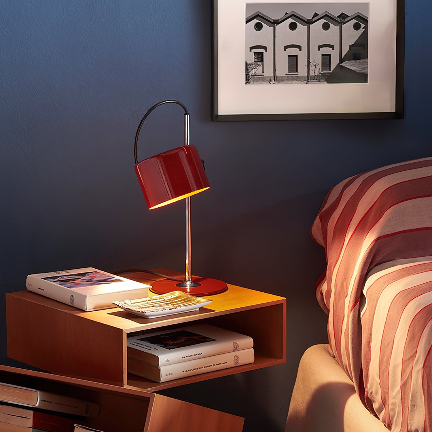 Drova Modern LED Table Lamp with USB Port - Adjustable Brightness, Touch Control for Bedroom, Living Room, Office & Study Desk Lighting