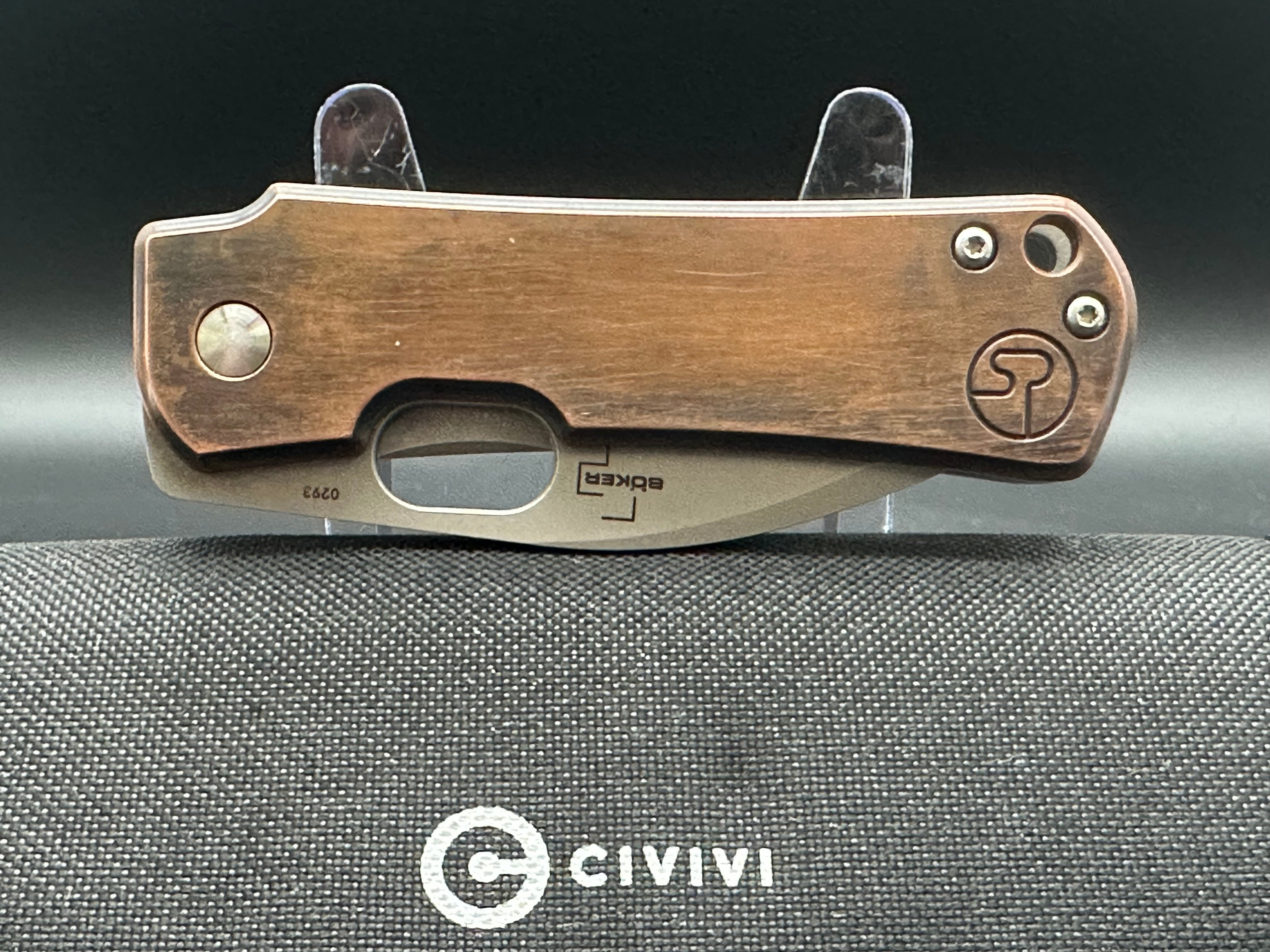 BÖKER PLUS Serge Panchenko Gust Copper Folding Pocket Knife - EDC Tactical Knife for Outdoor Camping, Hiking & Survival Gear