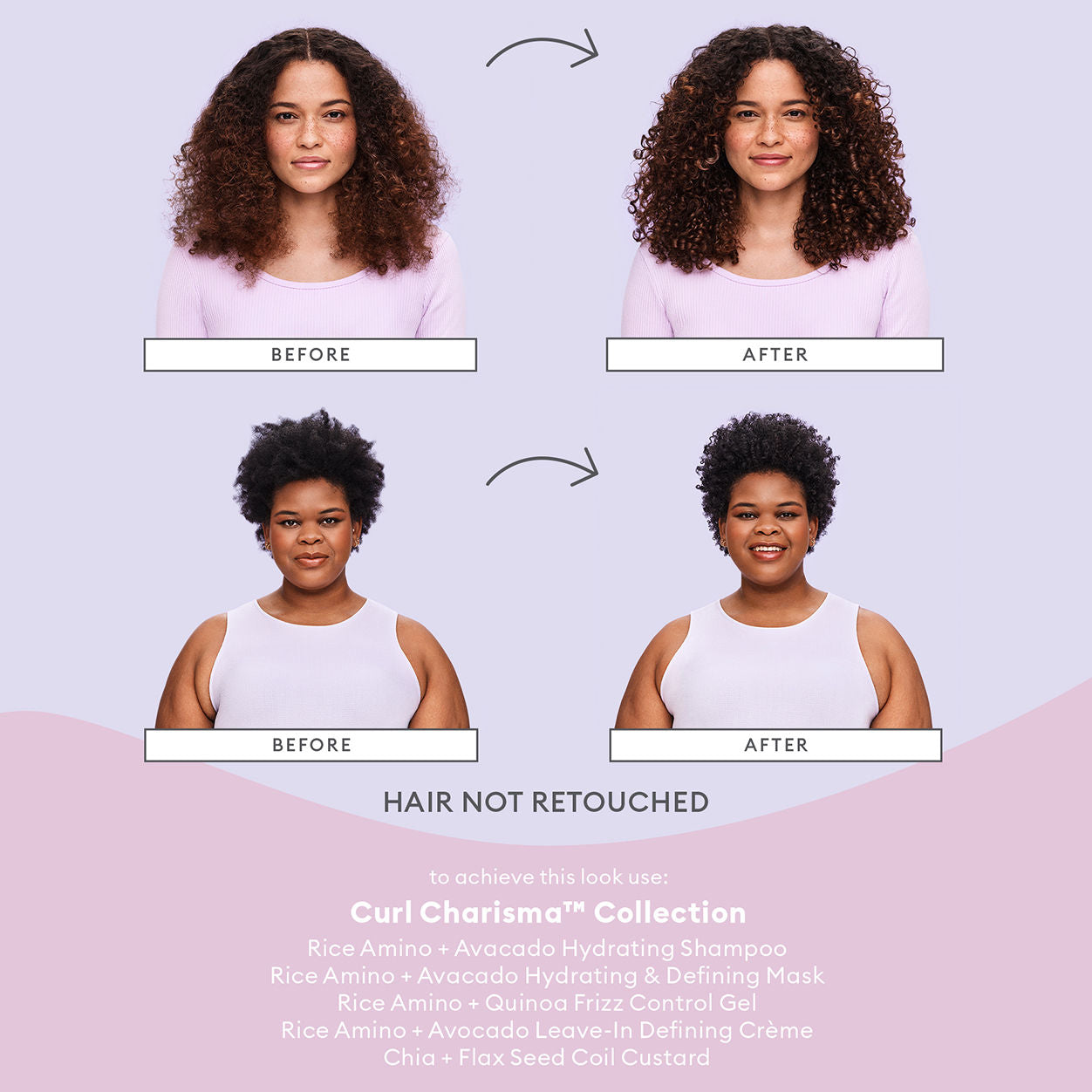 Curl Charisma Rice Amino & Avocado Hydrating Hair Mask for Curly Hair - Deep Moisture & Definition Treatment for Dry, Frizzy Hair - Perfect for Salon-Quality At-Home Hair Care