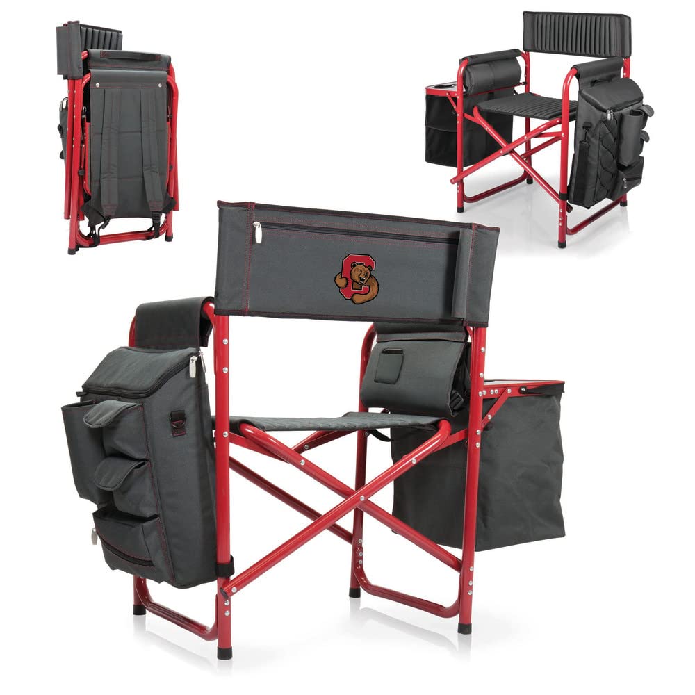 PICNIC TIME NCAA Arkansas Razorbacks Fusion Portable Camping Chair with Built-in Side Table & Soft Cooler - Heavy Duty Folding Beach Lawn Chair for Adults - Perfect for Tailgating, Outdoor Concerts, Backyard BBQs and Beach Vacations