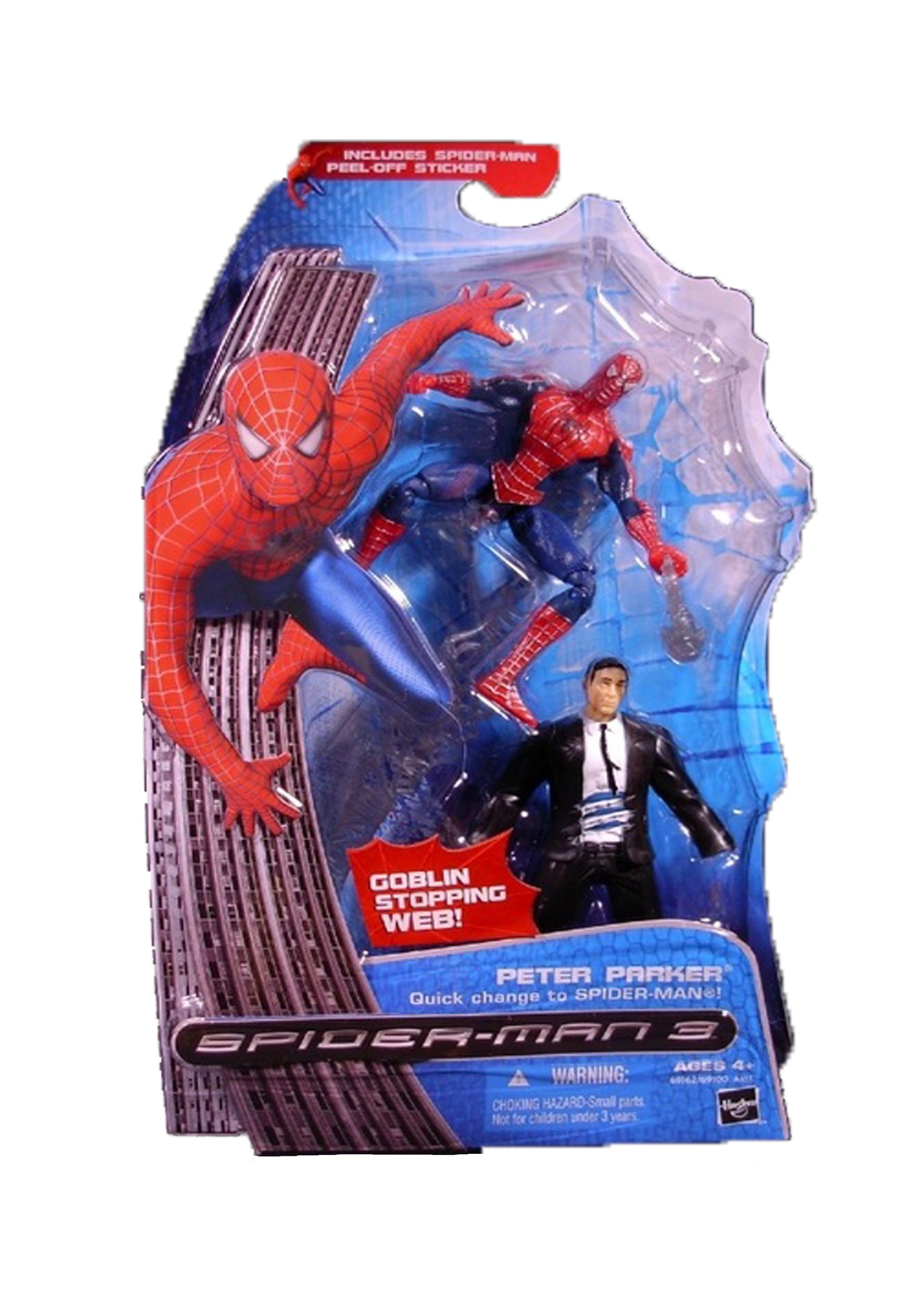 Original Spider-Man Movie Classic 3-Pack Action Figures - Peter Parker & Quick Change Spider-Man - Collectible Marvel Superhero Toys for Kids & Adults - Perfect for Display, Gifts & Play Scenes