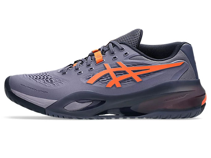 ASICS Men's Gel Resolution X Tennis Shoes - Purple Grey/Shocking Orange | High-Performance Court Shoes for Competitive Play & Training