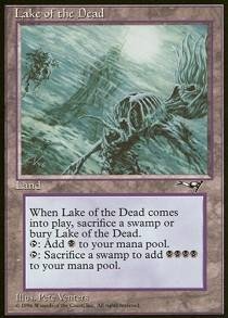 Magic: The Gathering - Lake of The Dead Card from Alliances Set - Rare MTG Land Card for Commander & Vintage Decks - Perfect for Swamp-Based Strategies & Graveyard Synergy