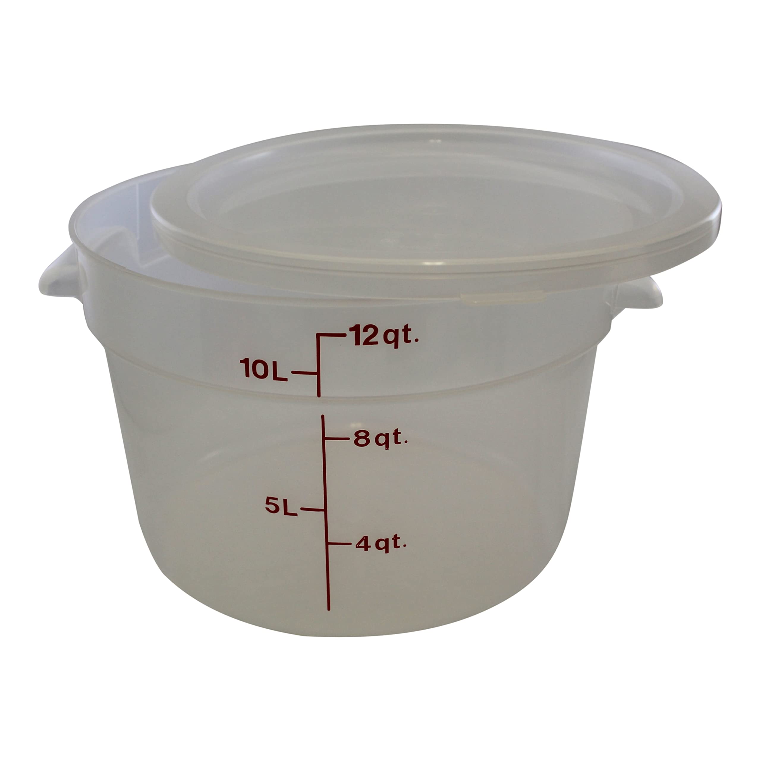 6 & 12 Quart Food Storage Containers with Lids - BPA-Free Translucent Round Kitchen Organizers + Bowl & Pan Scraper Set for Meal Prep, Leftovers & Pantry Organization
