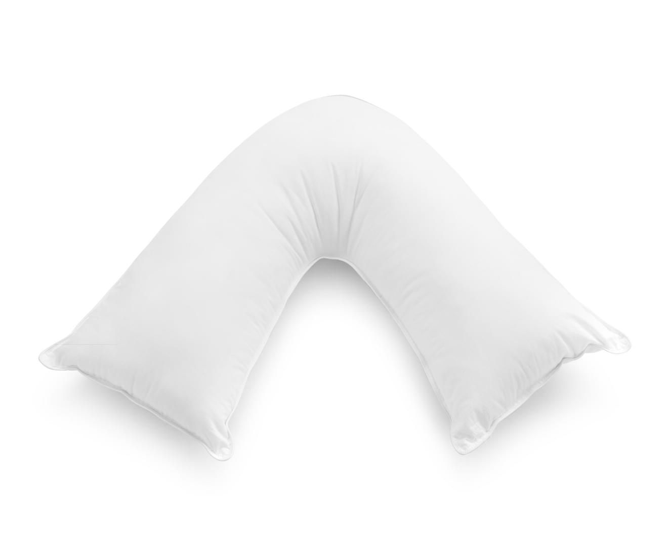 1000TC Premium Ultra Soft V-Shaped Pillowcase - White | Luxury Bedding for Side Sleepers & Neck Support | Perfect for Home, Hotel, and Travel Use