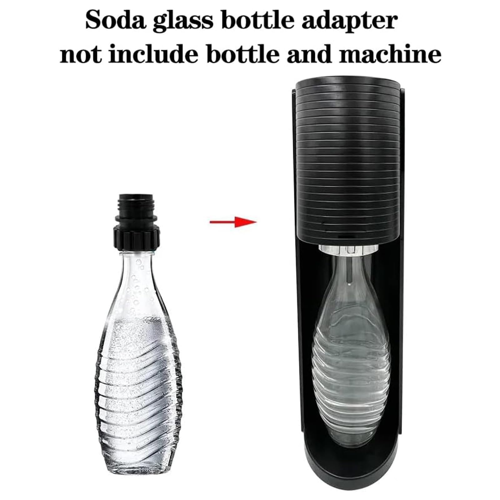 Quick Connect Soda Bottle Adapter for Soda Makers & Steam Makers - Refill Glass Bottles Easily - Perfect for Home Carbonation & DIY Soda Making