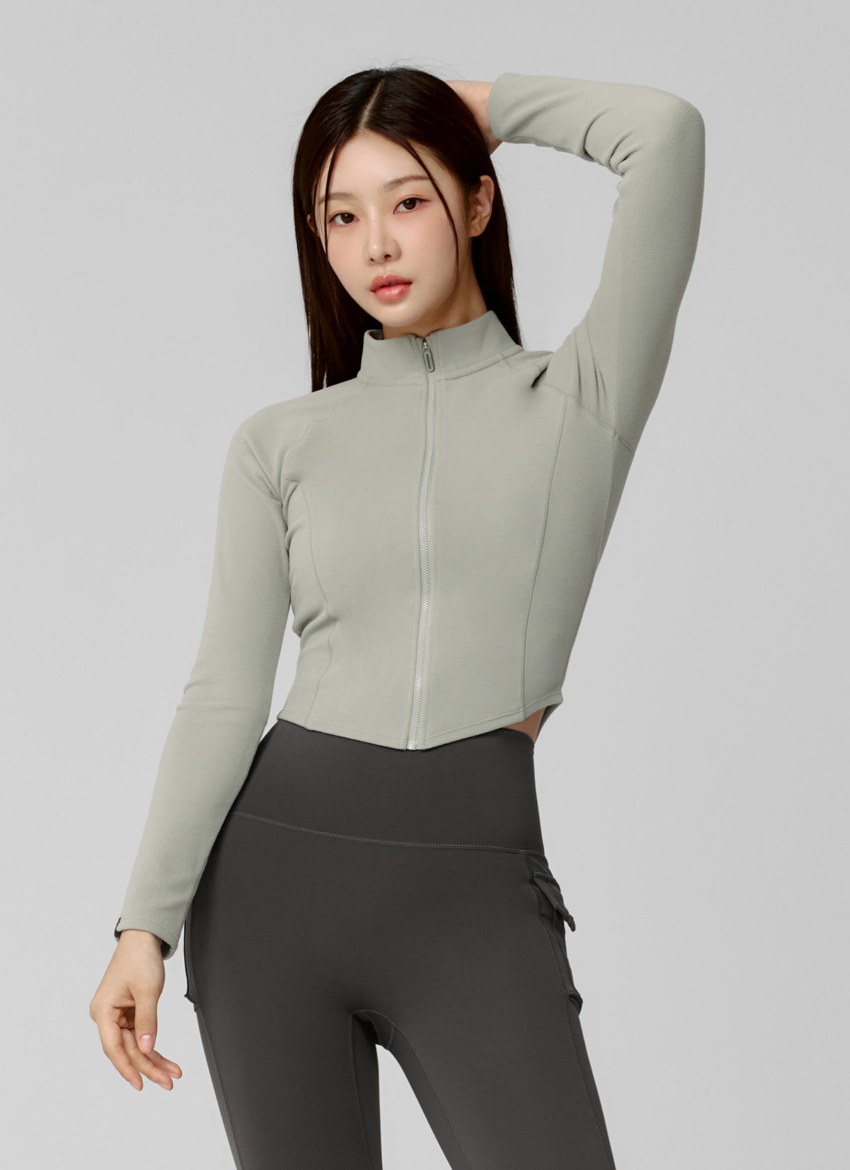 Active Crop Slim Fit Zip Up Jacket for Women - Lightweight Running Hoodie for Gym, Yoga & Outdoor Sports