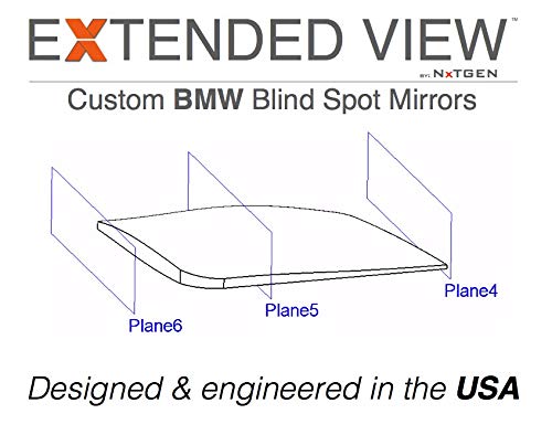 Blind Spot Mirrors for BMW 4 Series F36 - Wide Angle Extended View Side Mirror Glass for Enhanced Safety & Visibility During Lane Changes