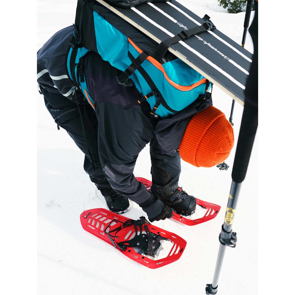 Atlas Helium-BC Snowshoes for Men & Women - Lightweight Aluminum Frame for Winter Hiking & Backpacking - Red, Size 26 - Perfect for Snow Trekking & Outdoor Adventures