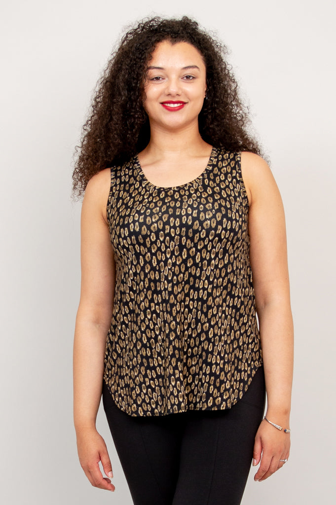 Jazz Tank Top - Jungle Print Bamboo Fabric - Women's Casual Wear for Summer & Music Festivals