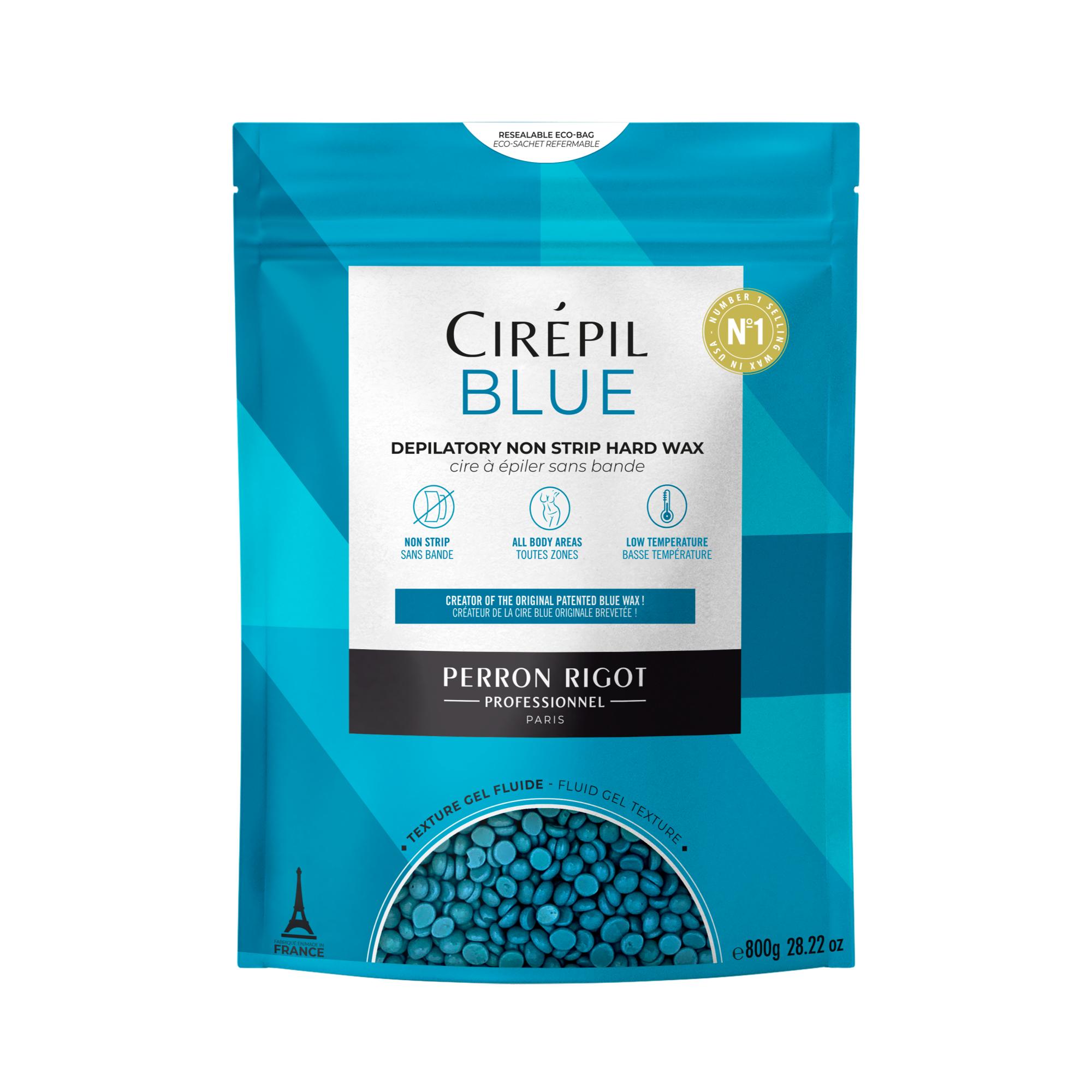 Cirepil Blue Hard Wax Beads for Hair Removal - Professional Waxing Kit for Salon & Home Use - Smooth Skin Wax for Legs, Face, Bikini & Body