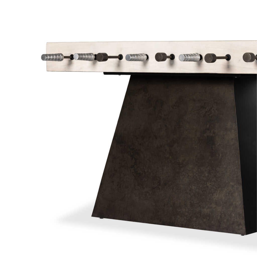 Premium Foosball Table - Solid Bleached Guanacaste Wood - Perfect for Game Rooms, Bars, and Family Fun