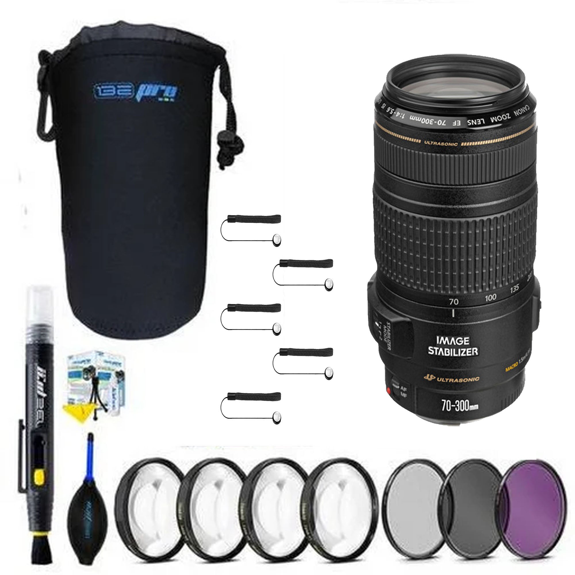 Canon EF 70-300mm f/4-5.6 IS USM Telephoto Zoom Lens with Lens Pouch & Macro Capability - Perfect for Wildlife Photography, Sports Events and Travel Adventures