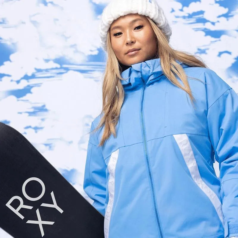Roxy Chloe Kim Celeste Snow Jacket - Women's Waterproof Winter Coat for Skiing & Snowboarding | Warm Insulated Outerwear for Cold Weather Adventures