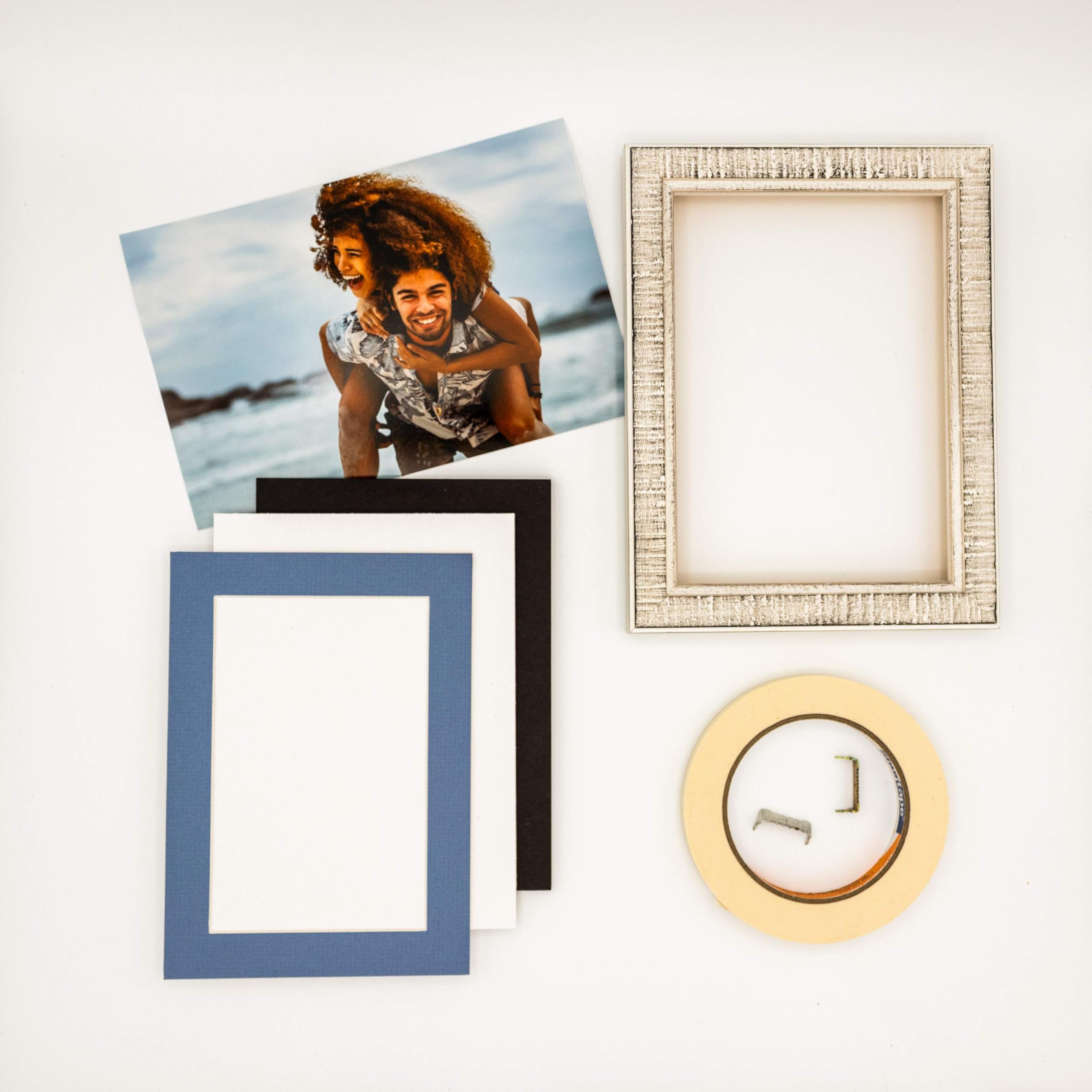 22x30 Acid-Free Brittany Blue Precut Matboard with Backing Board - Bevel Cut for 19x26 Photos - 4-Ply Thickness - Includes Crystal Clear Self-Seal Photo Mat Bag - Perfect for Picture Framing, Art Displays, and Professional Photography Presentations