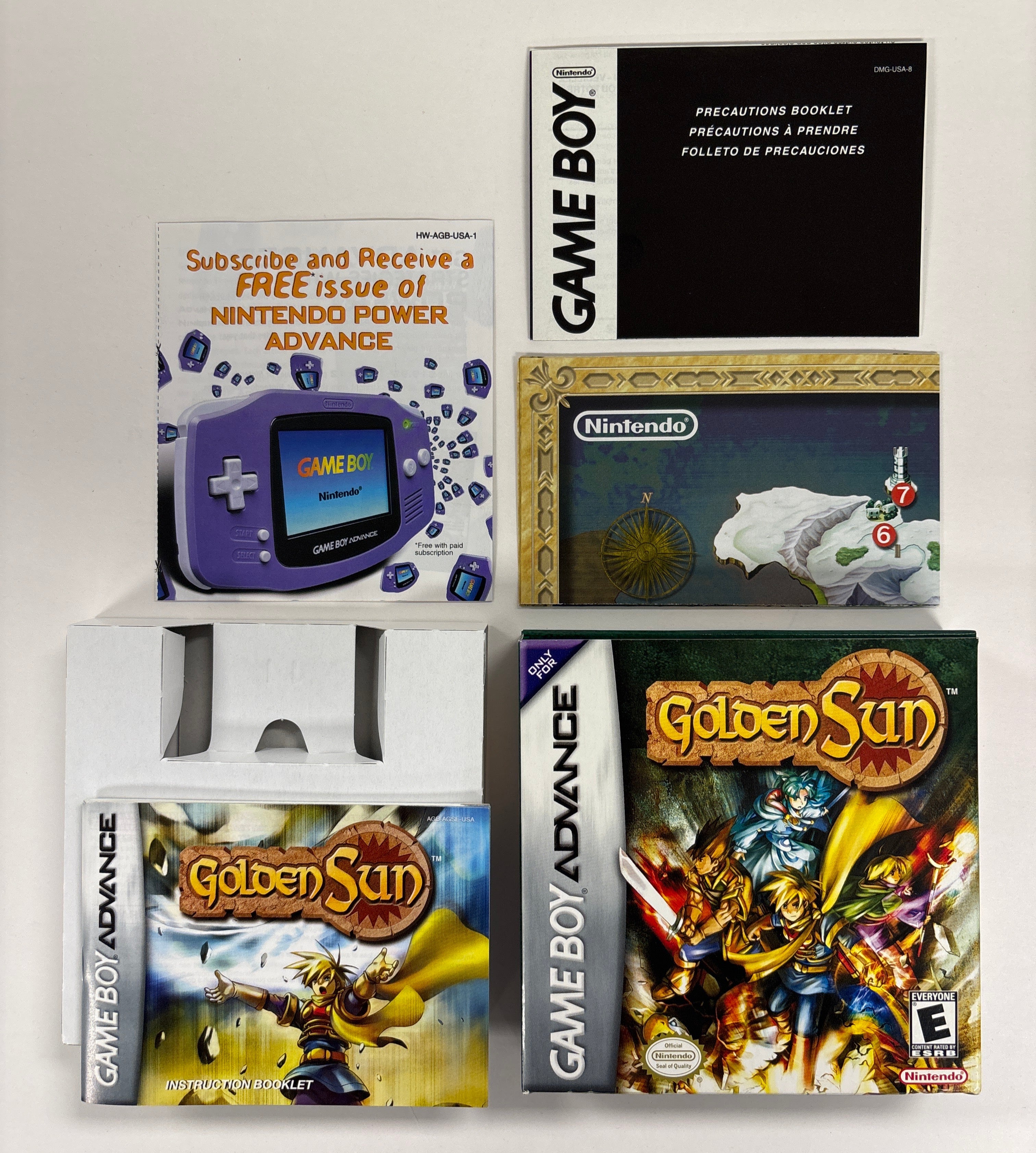 Golden Sun Game Boy Advance Box & Manuals Only (No Game Included) - Perfect for Collectors & Display Cases | Retro Gaming Memorabilia