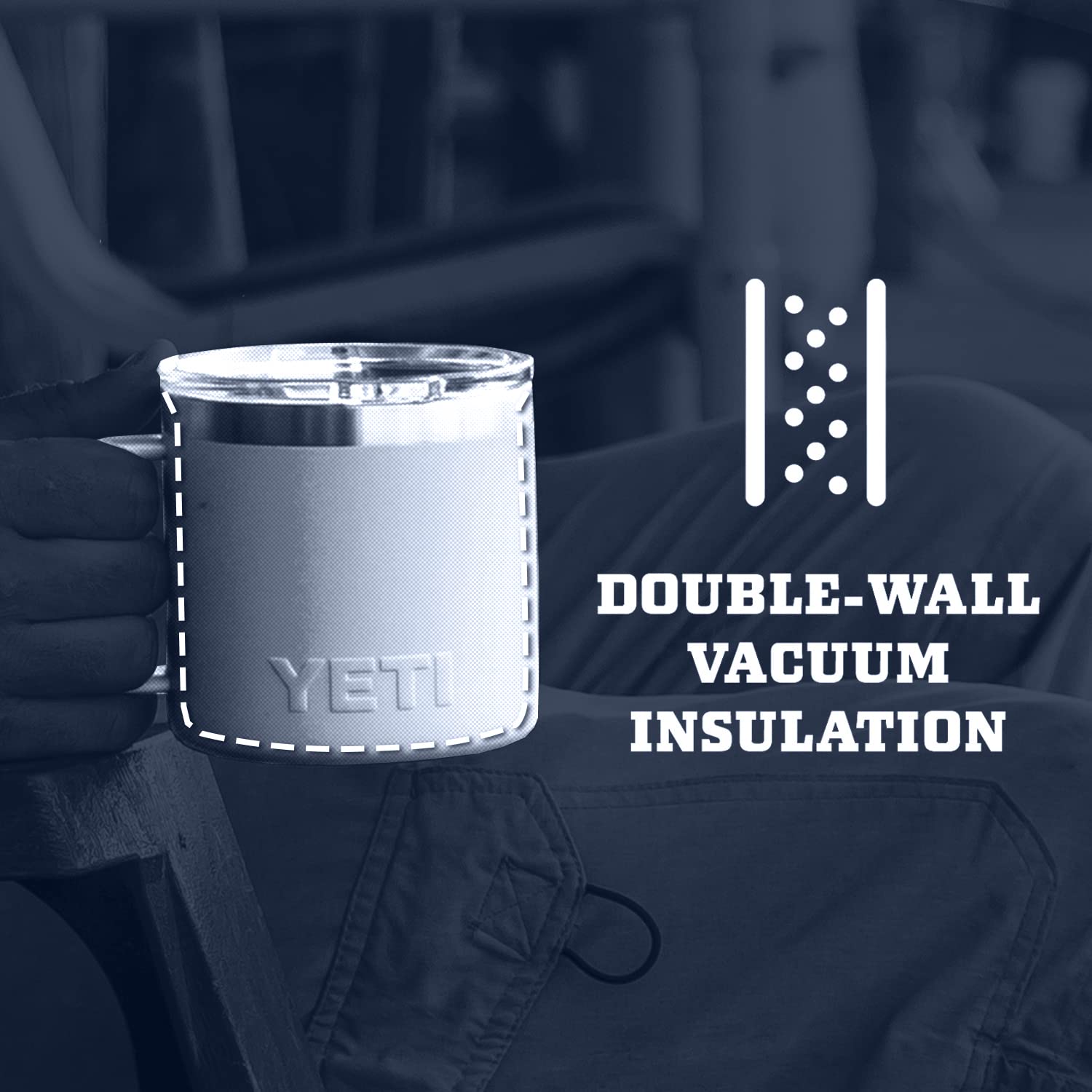 YETI Rambler 14 oz Stainless Steel Vacuum Insulated Travel Mug with MagSlider Lid - Keeps Drinks Hot/Cold for Hours - Perfect for Coffee, Tea, Camping & Office Use