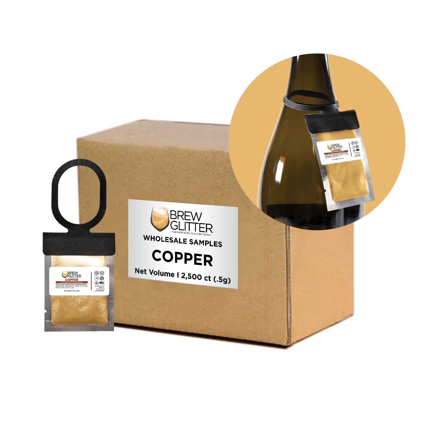 Wholesale Copper Brew Glitter® Neck Gaiter - Stylish & Breathable Face Cover for Outdoor Activities, Hiking, and Winter Sports