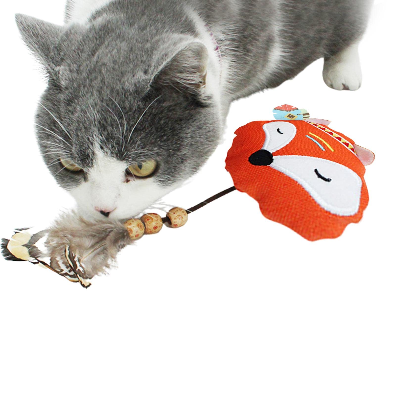 Interactive Plush Cat Chew Toys for Aggressive Chewers - Soft Stuffed Animal Shape Teething Toys for Kittens & Adult Cats | Perfect for Playtime, Training, and Dental Health - A/R Cat Toys for Indoor Entertainment
