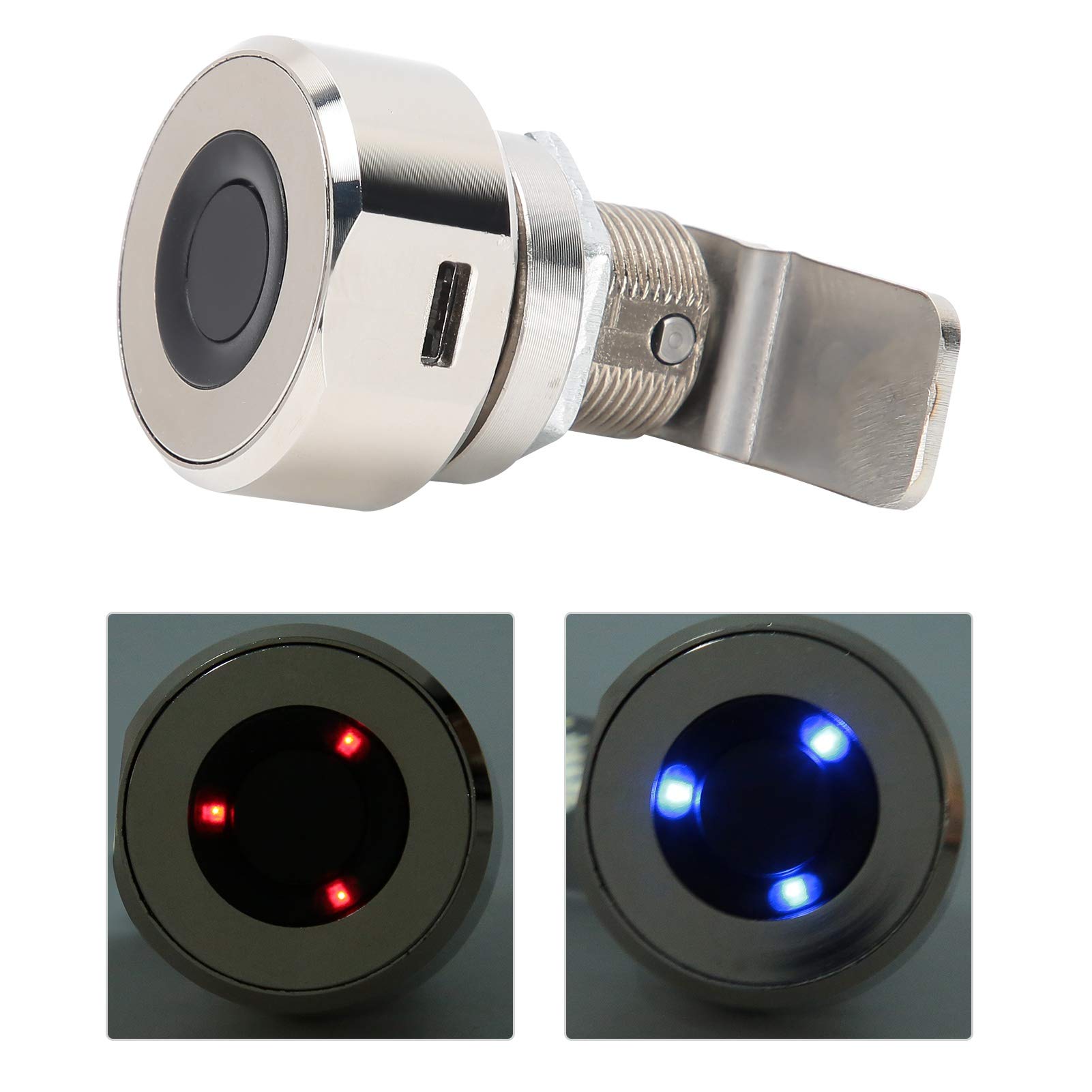 Biometric Fingerprint Lock - 3.7V Rechargeable Keyless Cabinet & Drawer Security Lock | Smart Home Office Storage Solution for Files, Jewelry & Valuables